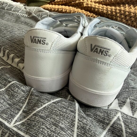 Vans ComfyCush White Leather Velcro Strap Sneakers – Men’s Size 12 - Picture 8 of 11